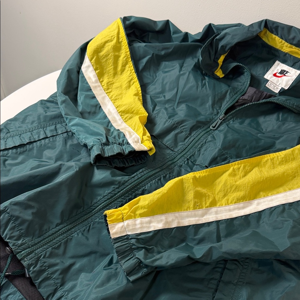 Vintage 90s YTK Green and Yellow Windbreaker Jacket - Picture 5 of 6